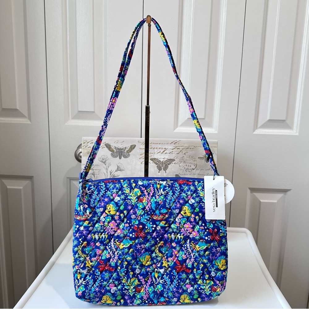 Disney Vera Bradley Little Mermaid large hipster Ariel Floral deep ultramarine - Picture 3 of 8